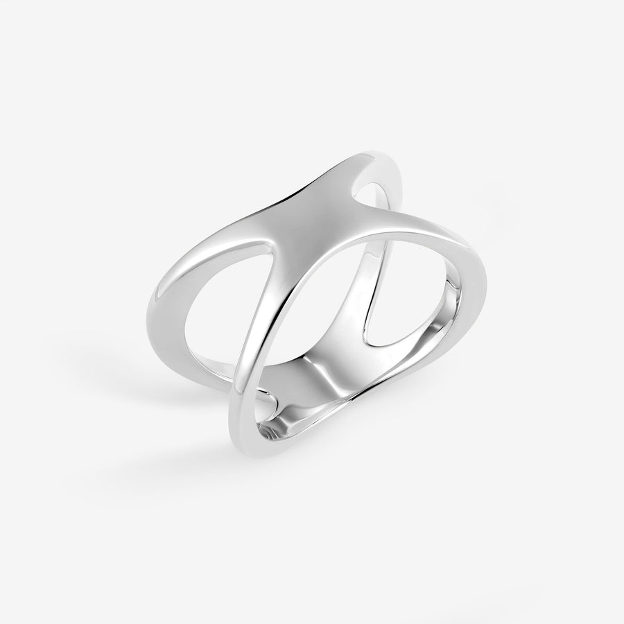 Bague Loop Or blanc